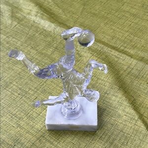 Crystal Soccer Player Figurine